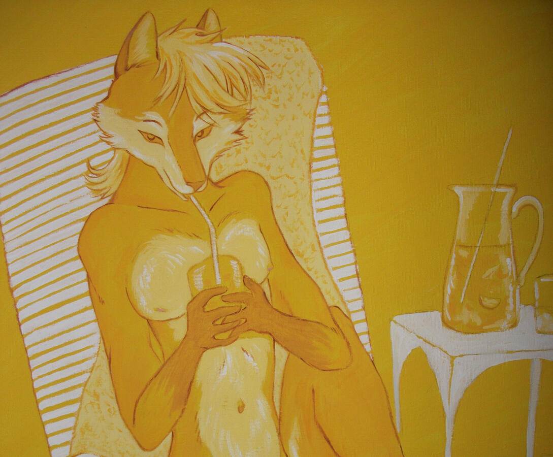 LemonFox Painting One of many furry paintings I've done. Acryllics on canvas.