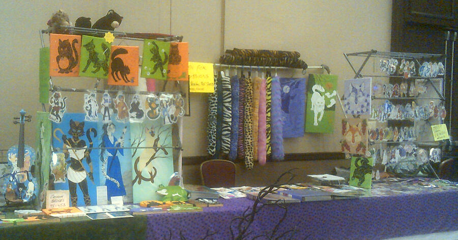 Halloween Cats I painted for AnthroCon's artshow. One Bushy Cat has appeared. It remains to be seen if I can figure out how to actually make a website. Personally, I'd rather have a nap in the sun, far away from the aggravations of the internet.