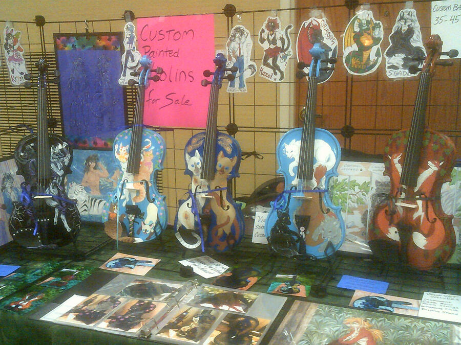 Halloween Cats I painted for AnthroCon's artshow. One Bushy Cat has appeared. It remains to be seen if I can figure out how to actually make a website. Personally, I'd rather have a nap in the sun, far away from the aggravations of the internet.