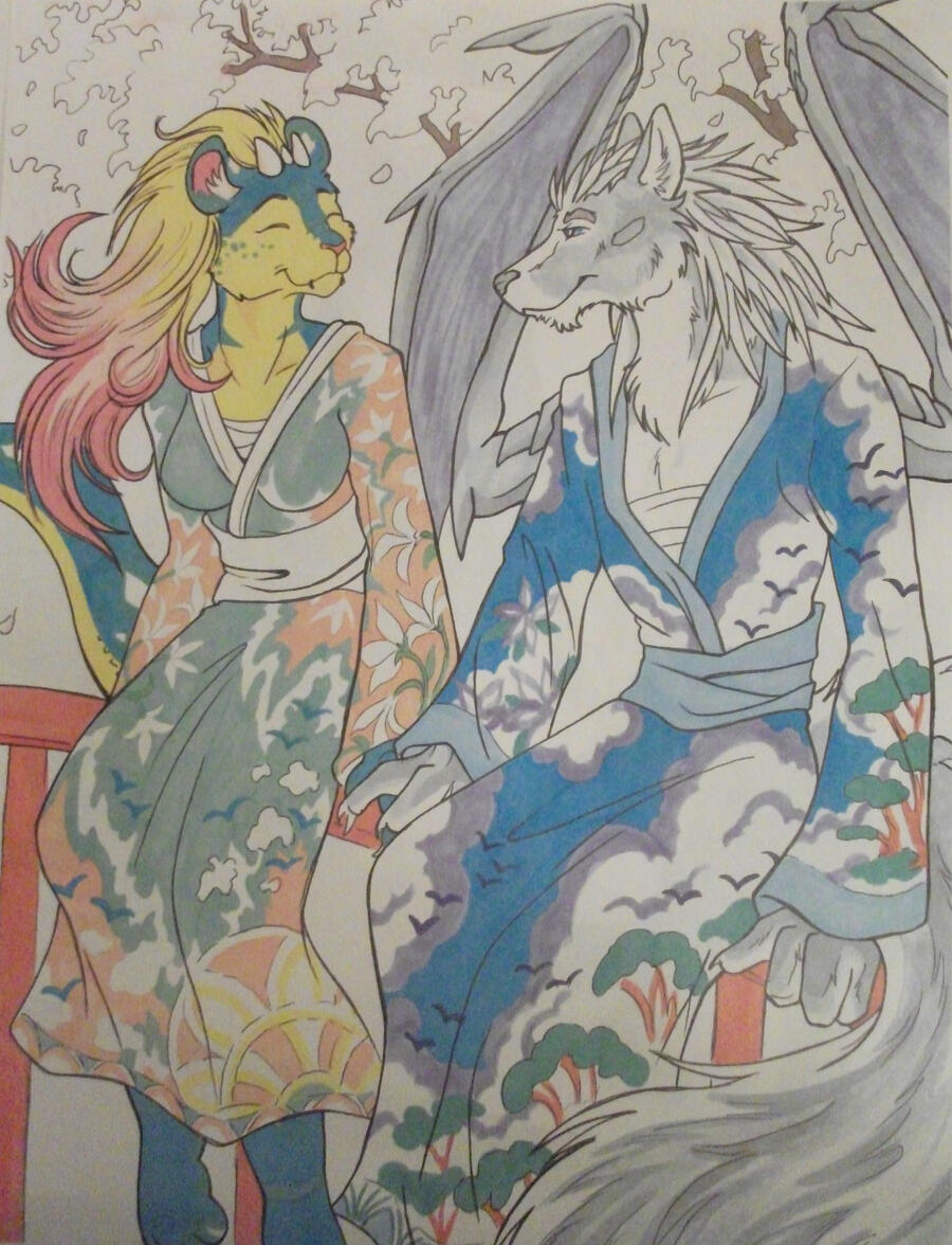 I draw a lot of commissions. This one was done with ink and prismacolors. Something like this will run around 140$. Single Chara One Bushy Cat has appeared. It remains to be seen if I can figure out how to actually make a website. Personally, I'd rather have a nap in the sun, far away from the aggravations of the internet.